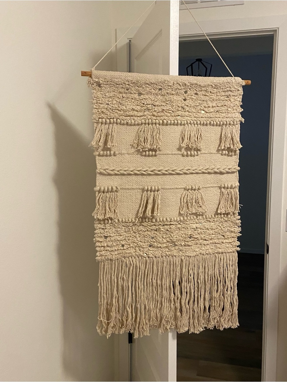 Neutral Cream Macramé Wall Hanging — Handmade Boho Wall Decor